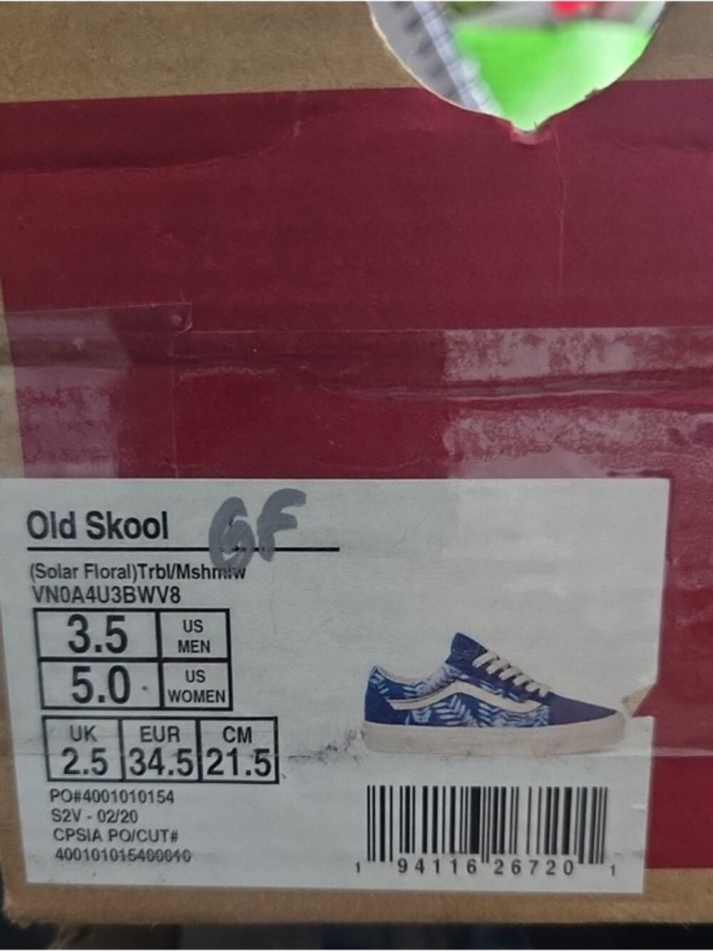 Vans Old Skool Women Tropical Blue White Suede Canvas Solar Floral 062026 - Picture 8 of 8